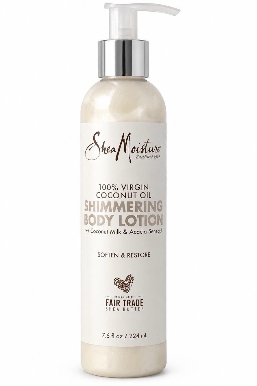 SheaMoisture 100% Virgin Coconut Oil Shimmering Body Lotion 7.6 oz NEW